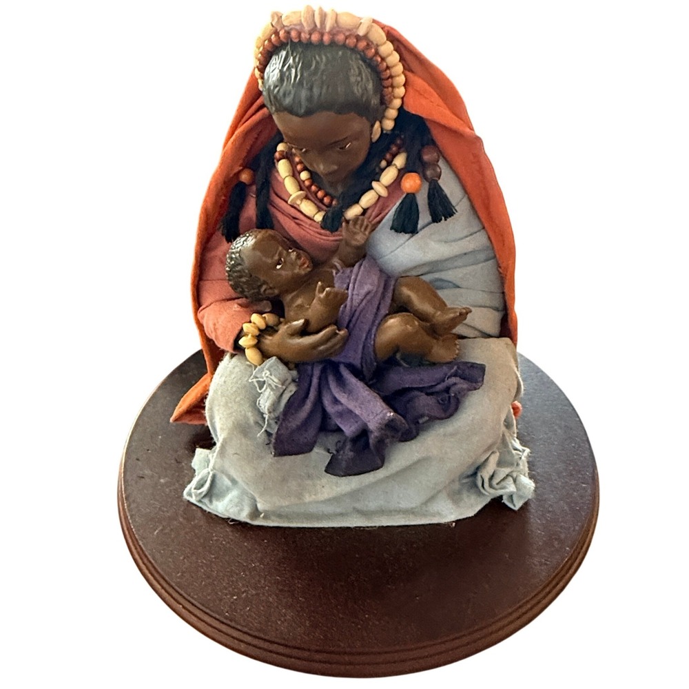 House of Lloyd Christmas Around the World African Madonna Figurine Vintage 1995